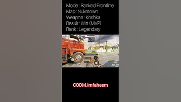 MVP Sniper on Nuketown 🔥 | Koshka Frontline | CODM Legendary Gameplay