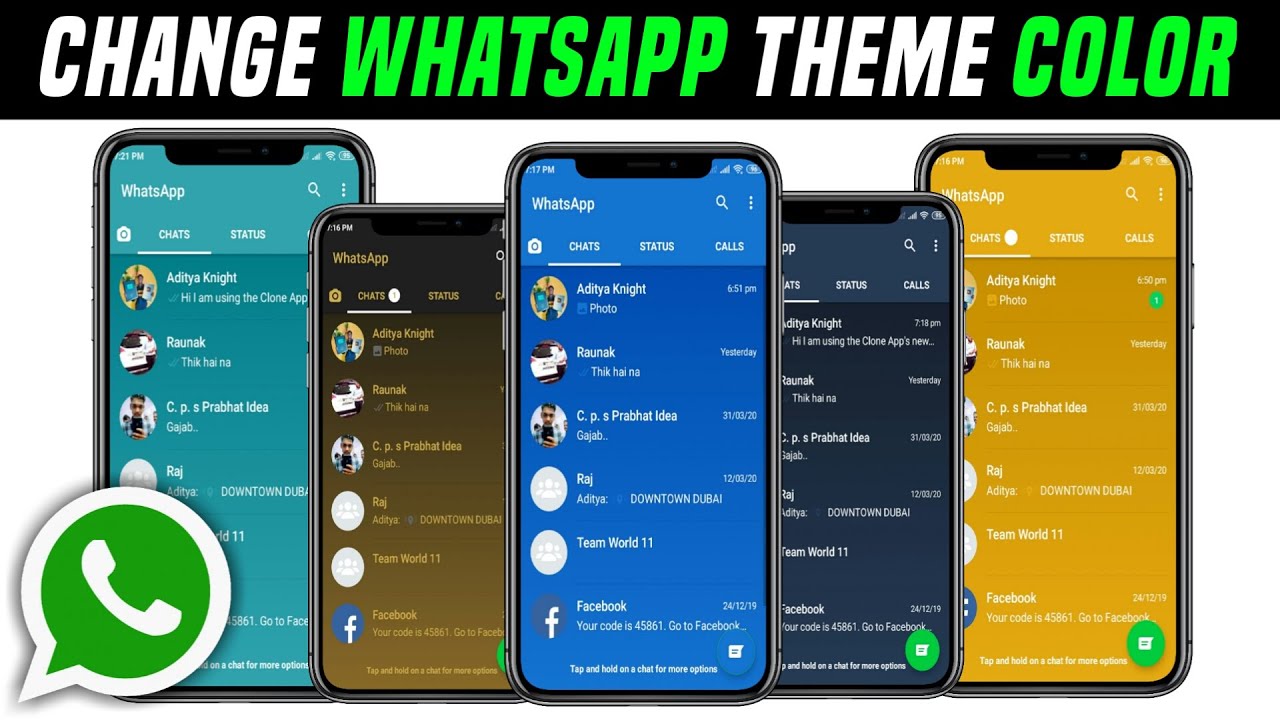 How To Change Official Whatsapp Theme Color Without GB Whatsapp 2020
