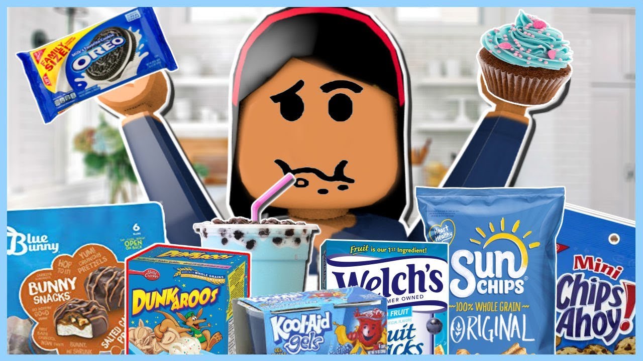 I Only Ate Blue Food For 24 Hours Roblox Bloxburg Youtube - roblox food groups