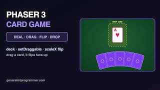 Phaser Card Game Tutorial — Deck, Drag & Flip in JS