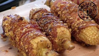 Bacon Wrapped, Crunchy BBQ Corn On The Cob!