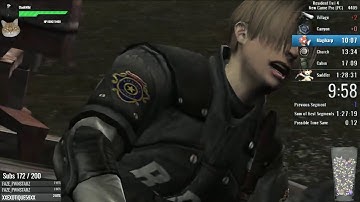 RE4 New Game Pro Speedrun | 1:29:57 (1:28:17 Load Remover)