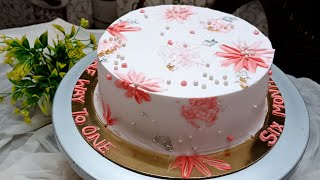 Chocolate Cake Decoration With palette Knife //Simple and easy Cake Decoration