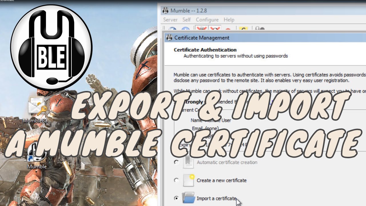 creating mumble certificate