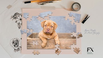 Using the "Classic Jigsaw Puzzles" Photoshop actions