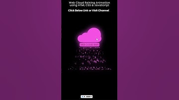 Amazing Web Cloud Raining Animation Effects using HTML CSS & JavaScript | CSS Raining Animation