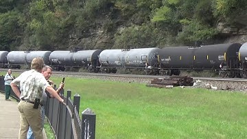 A Loud and Slow NS Tank Train at the Horseshoe Curve