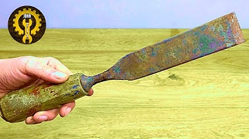 Restoration of the Old Chisel  New wooden handle