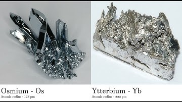 Osmium - Os vs Ytterbium - Yb Comparing Element attributes Atoms