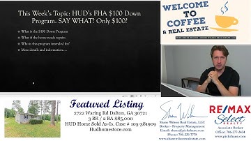 $100 Down FHA Program - Monthly HUD Special Show