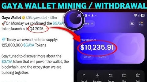 Gaya wallet mining withdrawal update.GAYA WALLET AIRDROP MINING : Claiming & Listing Update 