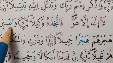 تلقين ( سورة المزمل ) كاملة  مع استخراج جميع الأحكام التجويد و التدبر
