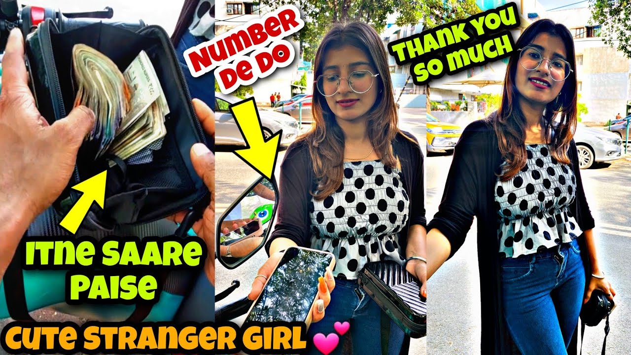 Helped a Cute Girl Between She Lost Her Purse 💔 || She ask My number 😍| #cutegirl #girl #help
