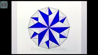 Symmetrical Design in Circle || 3D Geometric Art || Geometric patterns || Geometric Illusion
