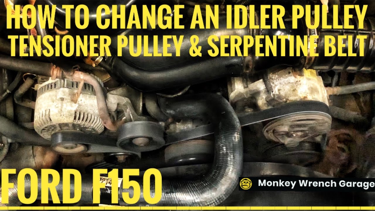 1995 Ford F150 Idler Pulley Tensioner Pulley Serpentine Belt ...