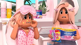 MY DAUGHTER HITS PUBERTY... *FIRST PERIOD, CRAMPS, PIMPLES?!* VOICED Roblox Bloxburg Roleplay
