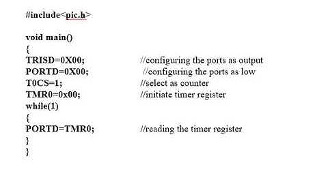 PIC Microcontroller - Counter 0 Program