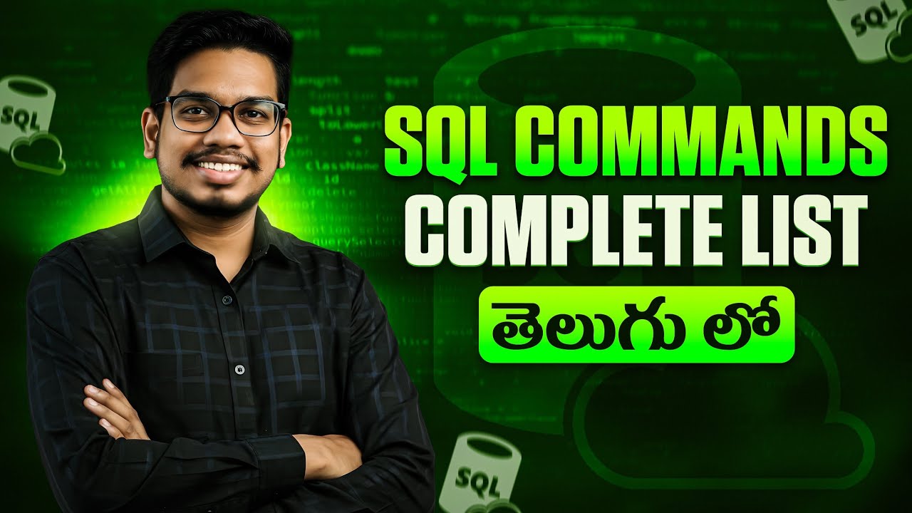 SQL Commands పూర్తి List తెలుగులో | SQL in Telugu - YouTube