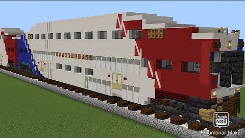 Minecraft Frontrunner Bombardier Bi-level Coach and Cab Car Tutorial