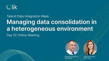 Data Integration Week: Day 2. Managing data consolidation in a heterogeneous environment