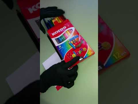 Цветные карандаши 12 цв Kores Jumbo 93512 01 трехгранные, с точилкой