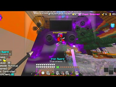 // PS4 Controller ASMR V1// Controller PvP //(Minecraft Bedrock Edition