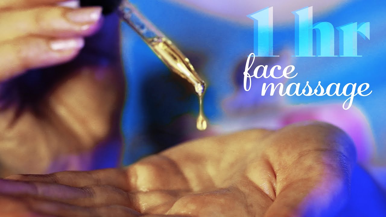 ASMR ~ 1 hr Face Massage ~ Massaging Your Face, Layered Sounds, Personal Attention (no talking)