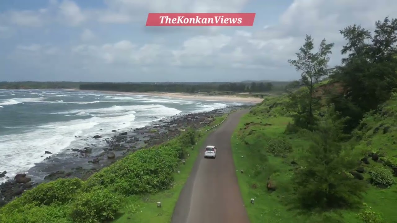Breathtaking Aerial View of Konkan Seashore Kunkeshwar - Devgad Road | DJI Mini 3 Pro Drone Footage