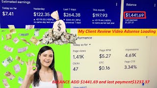 Customer Review Adsense loading Balance Add $1441.65| Adsense Loadin 100% safe 2023