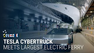 Tesla Cybertruck Meets World's Largest Electric Ferry