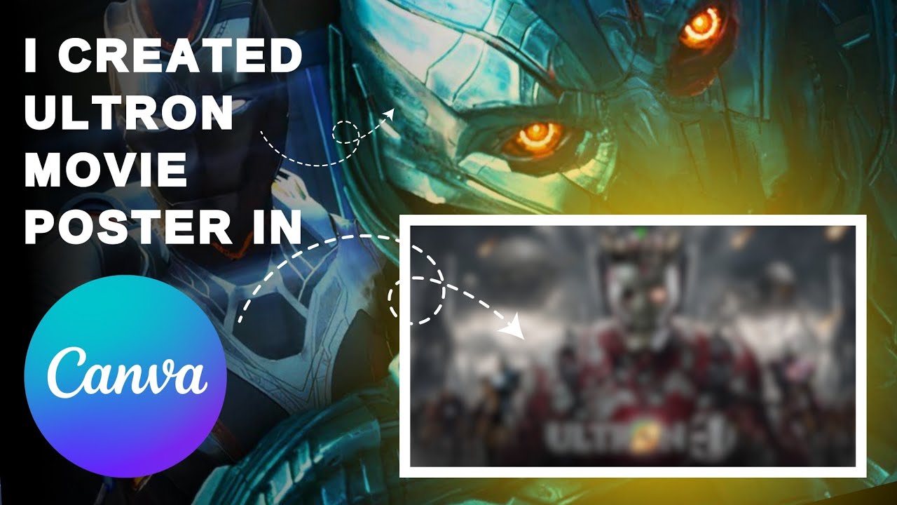Ultron Movie Poster Created in Canva