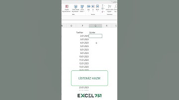Excelde 2023 Yılı İş Günlerini Listeleme #EXCEL 751 | #shorts #exceldersleri #excel #kurumsaleğitim