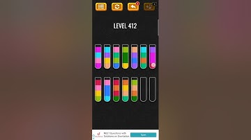 Color sort puzzle Gameplay level - 412.