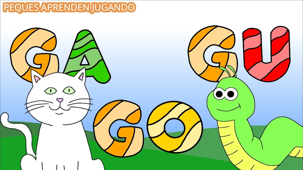 GA GO GU Palabras con las sílabas GA GO GU Aprendiendo a leer Video de  Peques Aprenden Jugando - thptnganamst.edu.vn