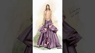 Fashion Illustration in Procreate | Valentino Fall 2026 by Alessandro Michele