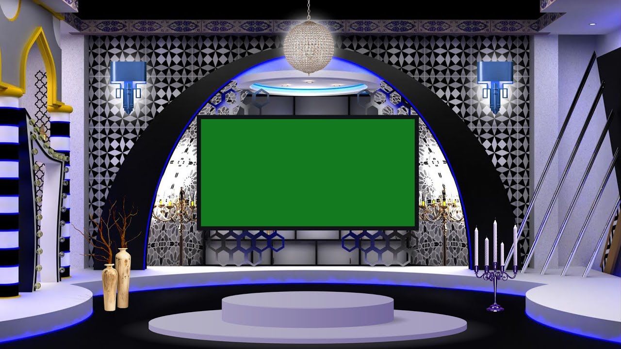 islamic studio green screen, islamic background video - YouTube