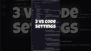 Every developer should know these 3 vs code settings #coding #learning #programming #vscode