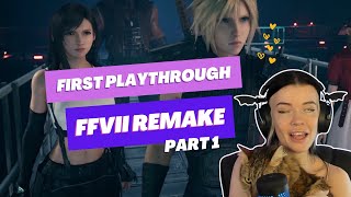 FIRST FINAL FANTASY GAME!! FFVII Remake playthrough PART 1