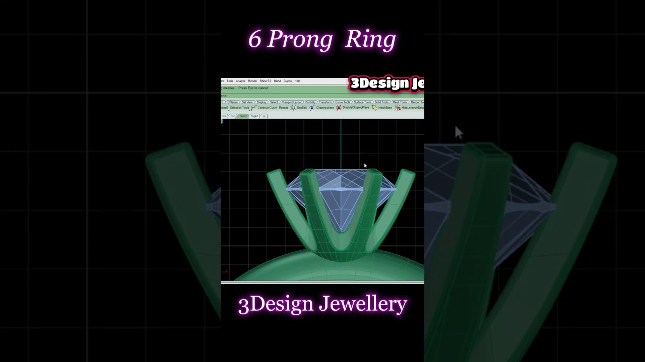 ||🔷How to make 6 Prong Head Ring in Matrix 9.0🔷|| 