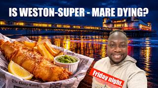 UK TRAVEL VLOG 🇬🇧 Friday Night in Weston-super-Mare Shocked Me… Is the Town Dying?