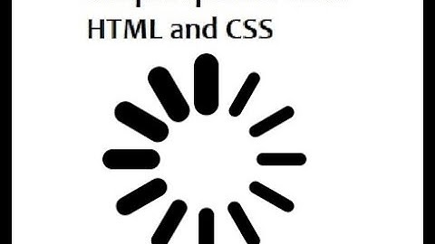 Loading spinner with HTML and CSS.