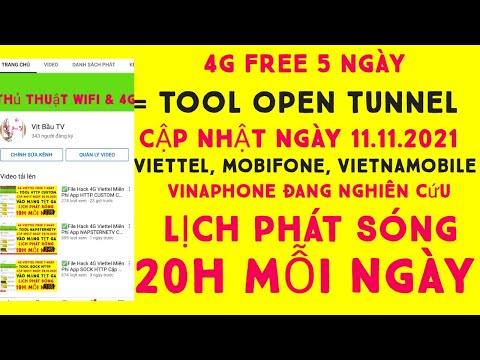 Phần Mềm Pen Mobi - File Hack 4G Viettel, Mobi, Vietnamobile App OPEN TUNNEL 11.11.2021 Vịt Bầu TV