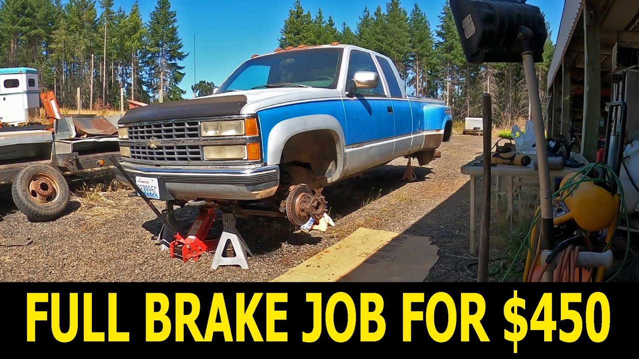 Replacing Front Disk And Rear Drum Brakes 1993 Chevy K3500 Dually