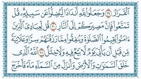 سورة ابراهيم 14  Ibrahim   مكتوبة بصوت القارئ مشاري بن راشد العفاسي وجودة فائقة HD