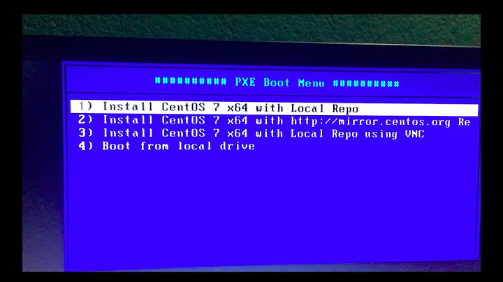 How to boot Centos 7 from network using PXE