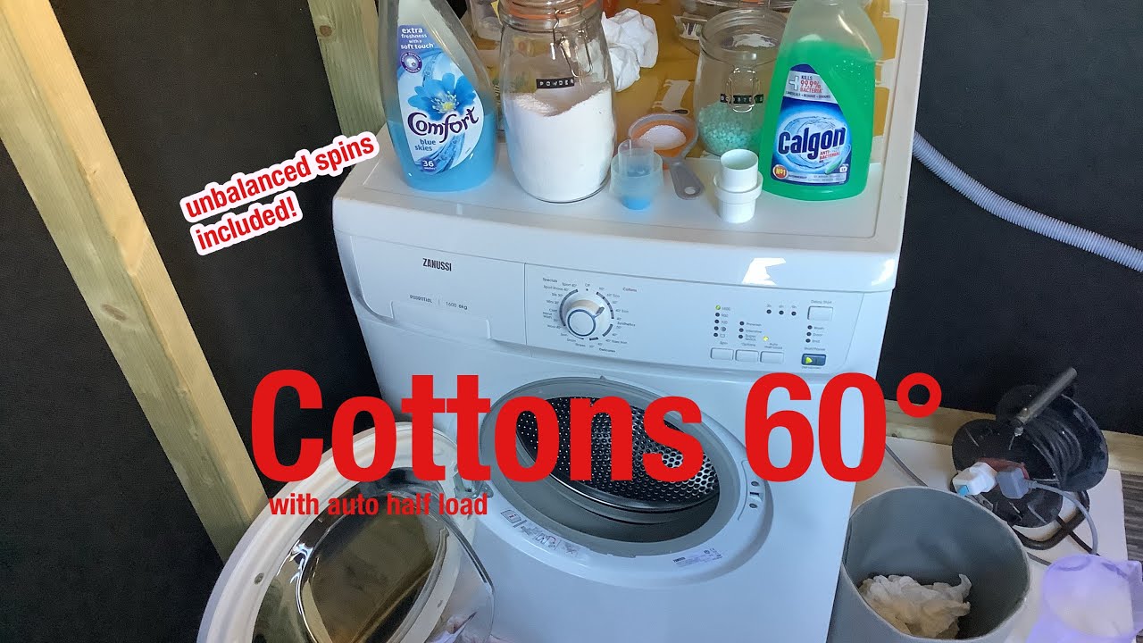 Zanussi ZWF16070W1 washing machine Cottons 60° (unbalanced spins