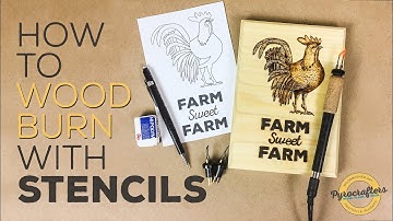 Wood Burning Techniques - Rooster Pyrography Pattern by Pyrocrafters