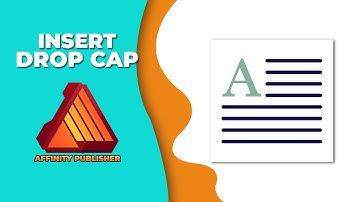 How to insert a drop cap in affinity publisher