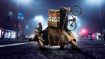 Journey Turtle Photoshop Manipulation Tutorial Digital Art