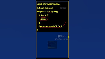 Jump Statements in Java | Java Programming Tamil | #coding #programming #jump